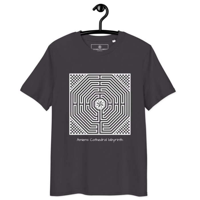 T-shirt Labyrinthe d’Amiens blanc en coton bio – Image 5