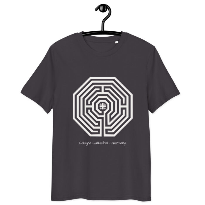 T-shirt Labyrinthe Cologne noir – focus intérieur – Image 5