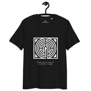 T-shirt Labyrinthe Guingamp blanc – clarté spirituelle