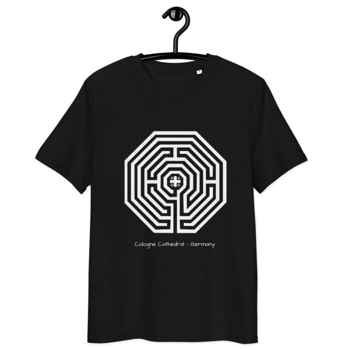 T-shirt Labyrinthe Cologne noir – focus intérieur