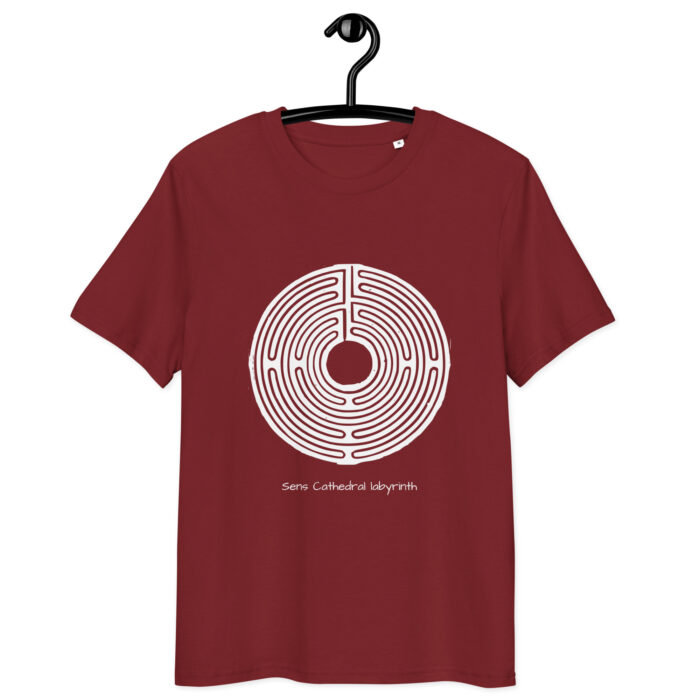 T-shirt Labyrinthe de Sens blanc coton bio – Image 4