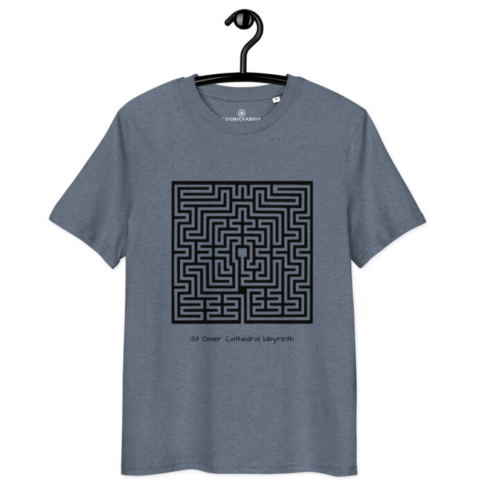 T-shirt Labyrinthe de Saint-Omer noir coton bio – Image 5