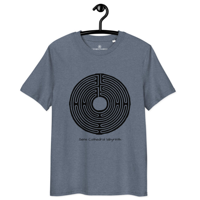 T-shirt Labyrinthe de Sens noir coton bio – Image 5