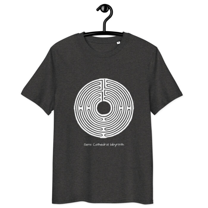 T-shirt Labyrinthe de Sens blanc coton bio – Image 3