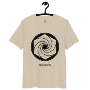T-shirt crop circle Avebury noir