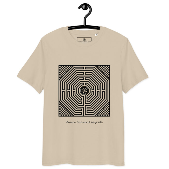 T-shirt Labyrinthe d’Amiens noir – chemin unicursal – Image 7