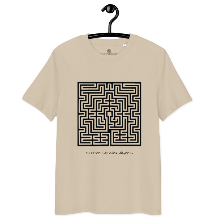 T-shirt Labyrinthe de Saint-Omer noir coton bio – Image 7