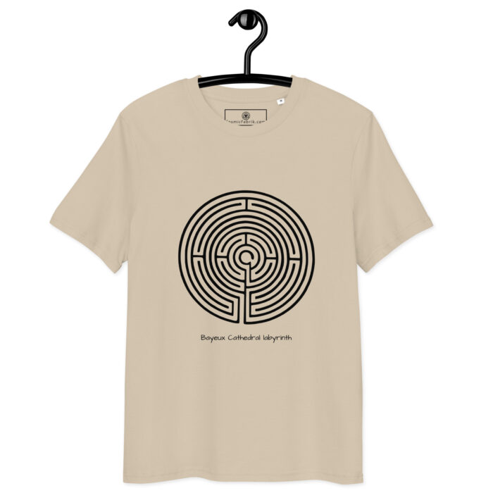 T-shirt Labyrinthe de Bayeux noir coton bio