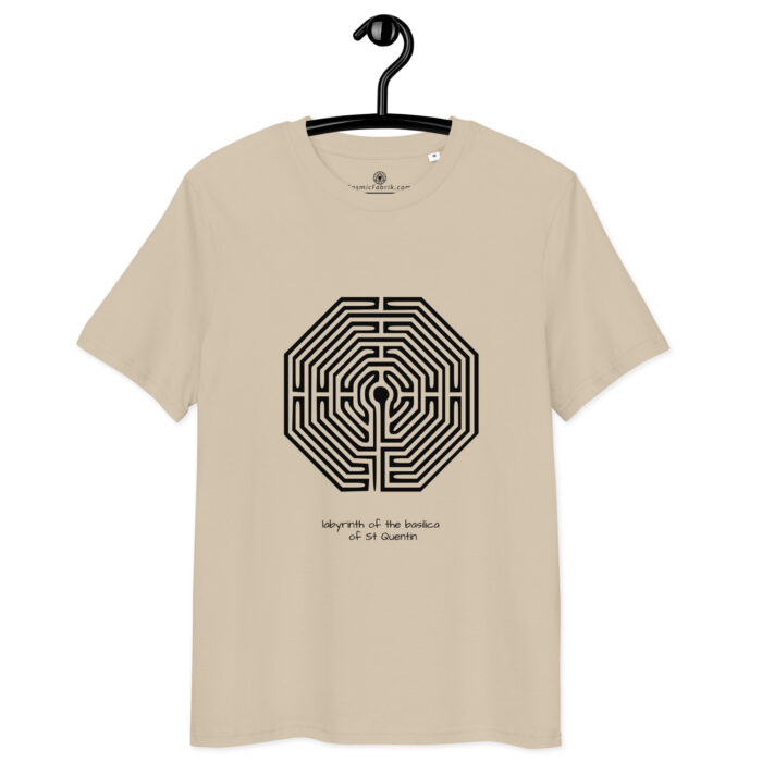 T-shirt Labyrinthe St-Quentin noir – ancrage intérieur – Image 7