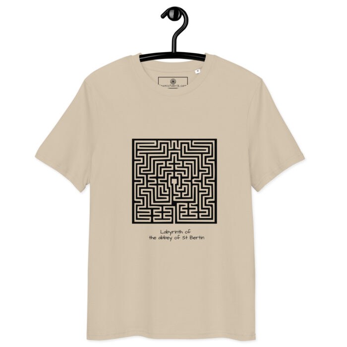 T-shirt Labyrinthe St-Bertin noir – persévérance sacrée – Image 7