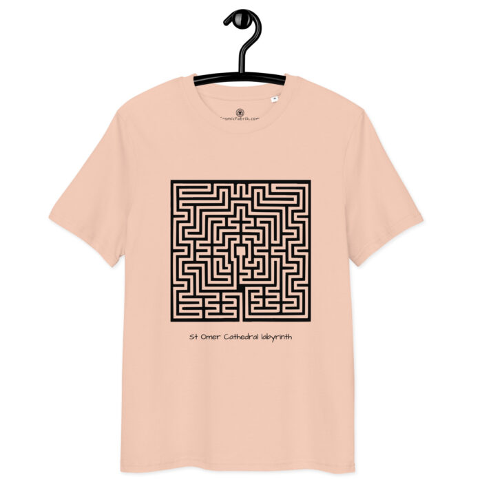 T-shirt Labyrinthe de Saint-Omer noir coton bio – Image 8