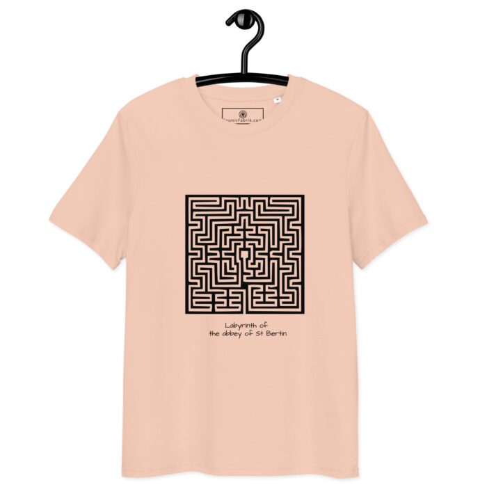 T-shirt Labyrinthe St-Bertin noir – persévérance sacrée – Image 8