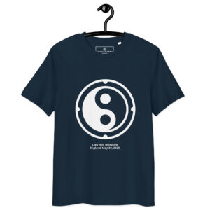 T-shirt crop circle Cley Hill blanc – Équilibre yin-yang