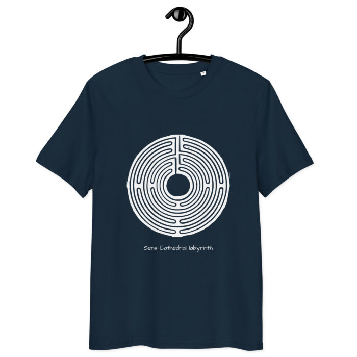 T-shirt Labyrinthe de Sens blanc coton bio – Image 2