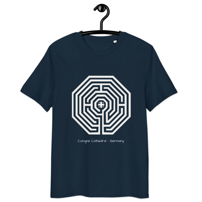 T-shirt Labyrinthe Cologne noir – focus intérieur – Image 2