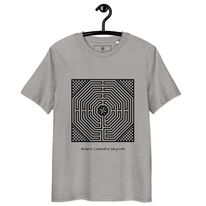 T-shirt Labyrinthe d’Amiens noir – chemin unicursal – Image 6