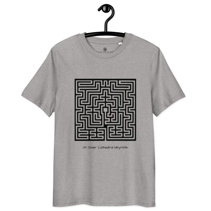 T-shirt Labyrinthe de Saint-Omer noir coton bio – Image 6