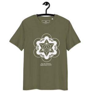 T-shirt crop circle Cley Hill blanc