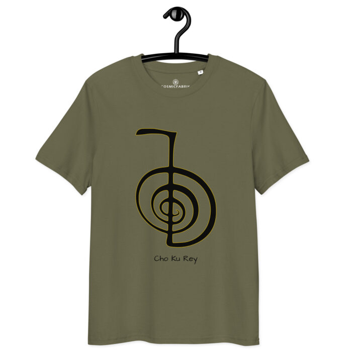 T-shirt Cho Ku Rei noir contour or – Activation énergétique Reiki – Image 4