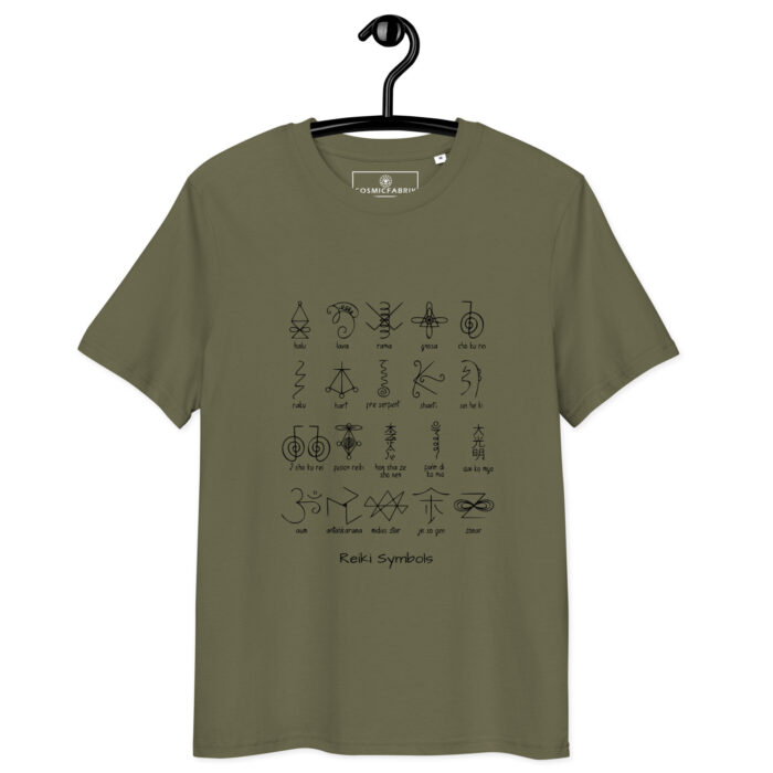 T-shirt symboles Reiki noirs – Intégration et stabilité vibratoire – Image 4