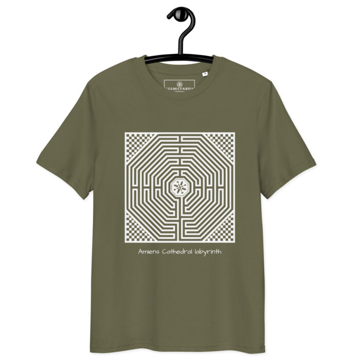 T-shirt Labyrinthe d’Amiens blanc en coton bio – Image 8