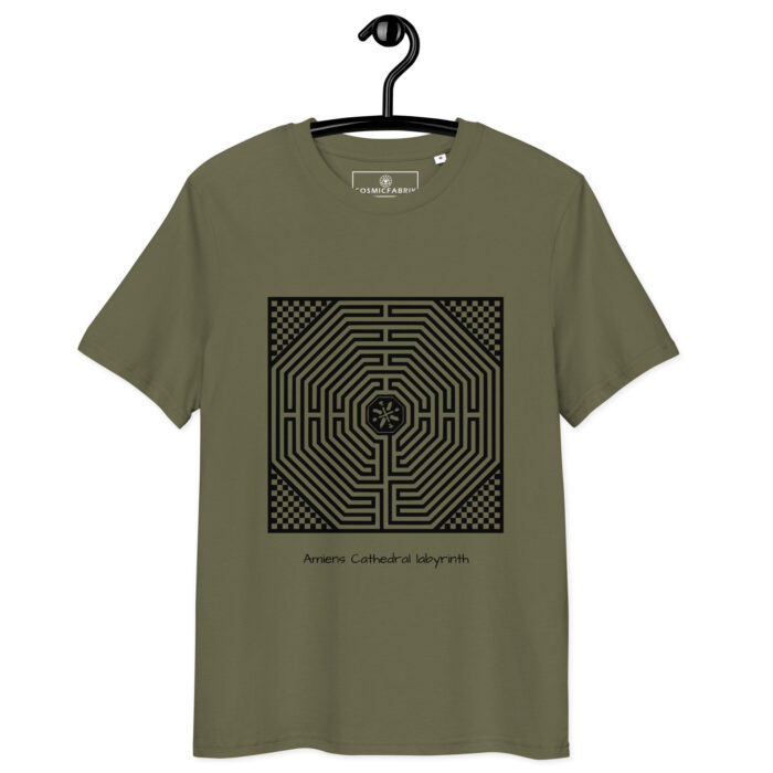 T-shirt Labyrinthe d’Amiens noir – chemin unicursal – Image 4