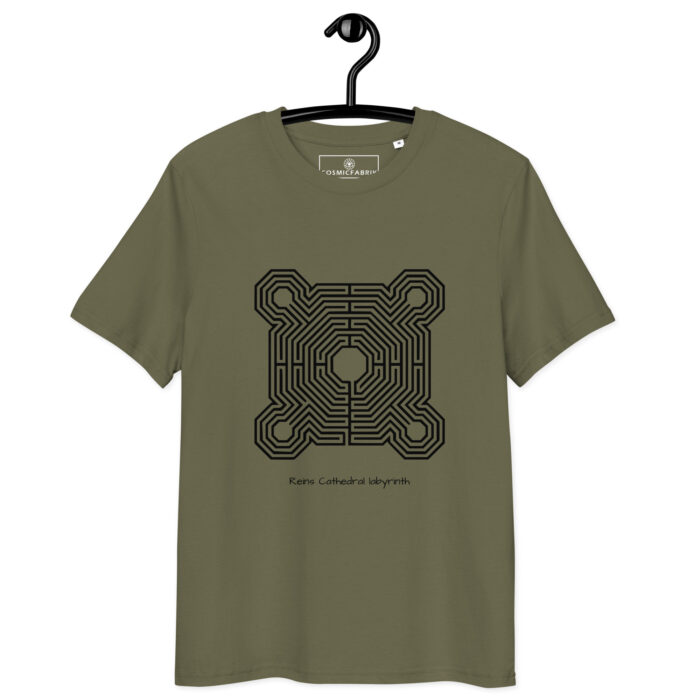 T-shirt Labyrinthe de Reims noir – chemin disparu – Image 4