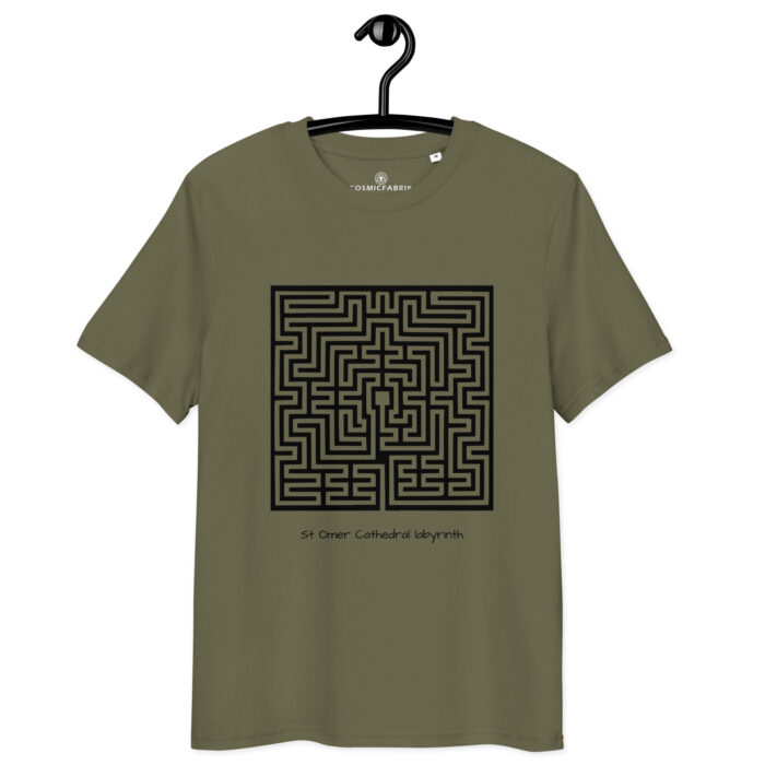 T-shirt Labyrinthe de Saint-Omer noir coton bio – Image 4