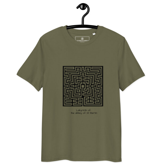 T-shirt Labyrinthe St-Bertin noir – persévérance sacrée – Image 4
