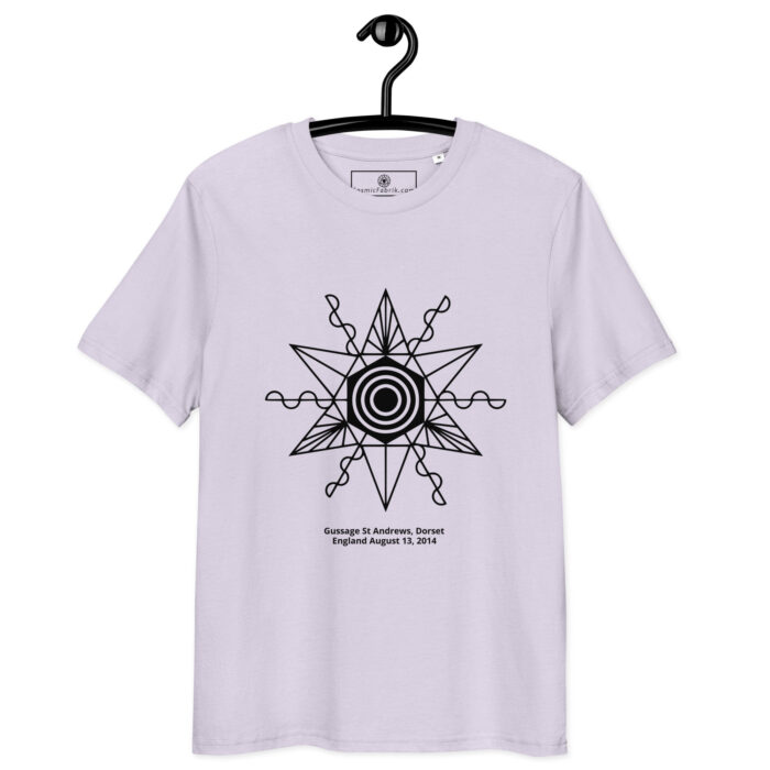T-shirt Gussage 2014 – Crop Circle Étoile Cosmique en coton bio