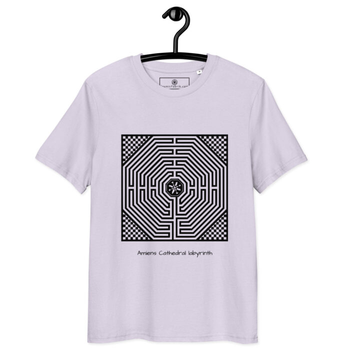 T-shirt Labyrinthe d’Amiens noir – chemin unicursal – Image 10