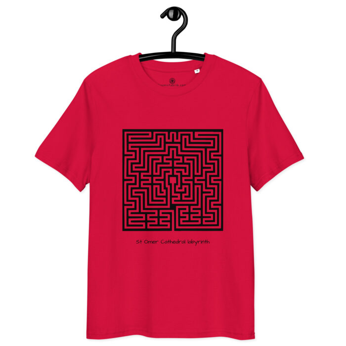T-shirt Labyrinthe de Saint-Omer noir coton bio – Image 2