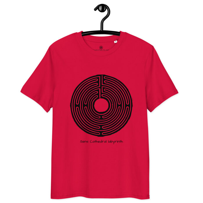 T-shirt Labyrinthe de Sens noir coton bio – Image 2