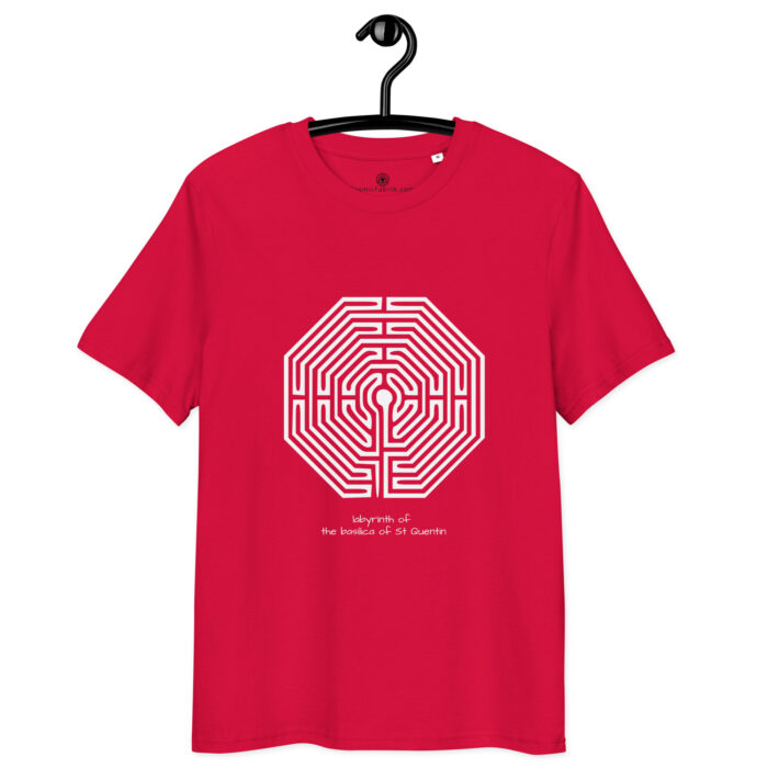 T-shirt Labyrinthe St-Quentin blanc – élévation claire – Image 6