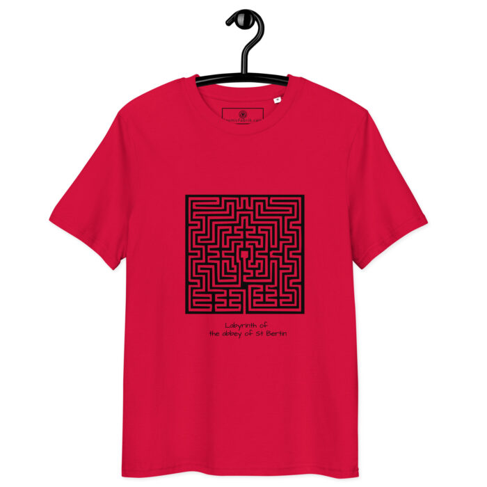 T-shirt Labyrinthe St-Bertin noir – persévérance sacrée – Image 2