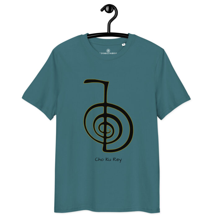 T-shirt Cho Ku Rei noir contour or – Activation énergétique Reiki – Image 3