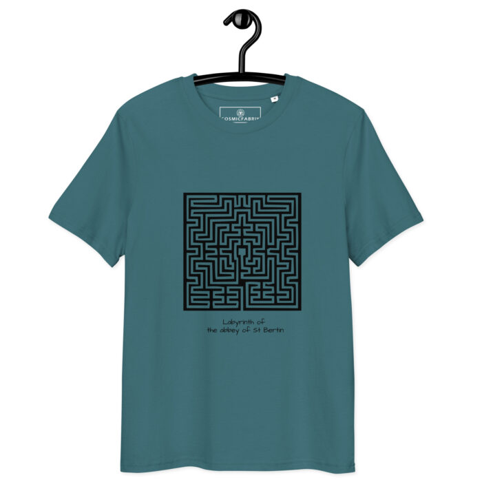 T-shirt Labyrinthe St-Bertin noir – persévérance sacrée – Image 3
