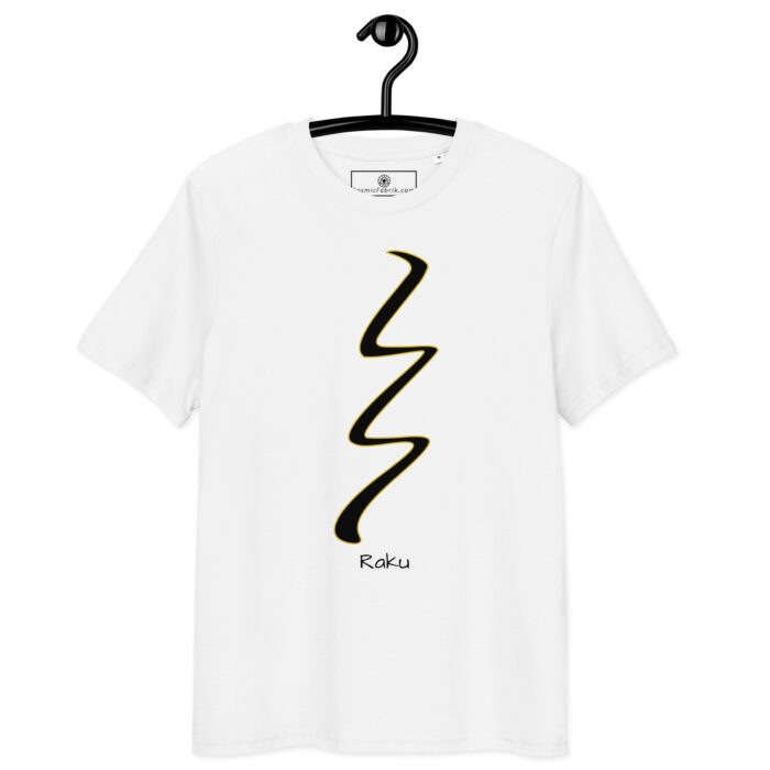 T-shirt Raku blanc contour or – Ancrage énergétique et libération