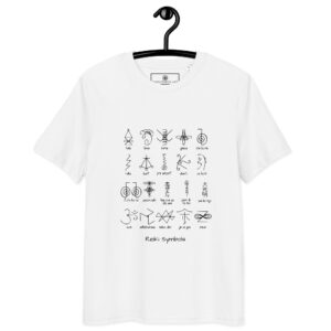 T-shirt symboles Reiki noirs – Intégration et stabilité vibratoire