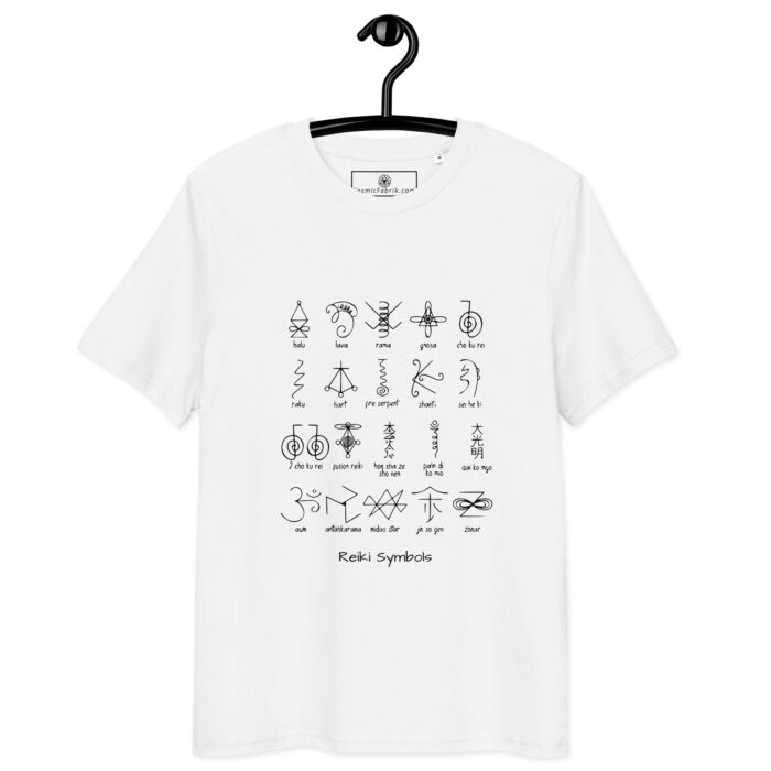 T-shirt symboles Reiki noirs – Intégration et stabilité vibratoire