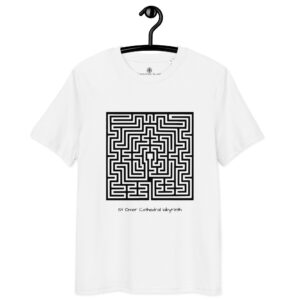 T-shirt Labyrinthe de Saint-Omer noir coton bio