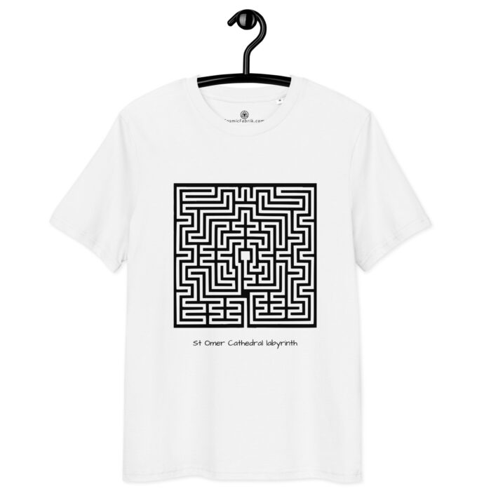 T-shirt Labyrinthe de Saint-Omer noir coton bio