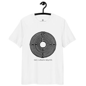 T-shirt Labyrinthe de Sens noir coton bio