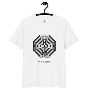 T-shirt Labyrinthe St-Quentin noir – ancrage intérieur