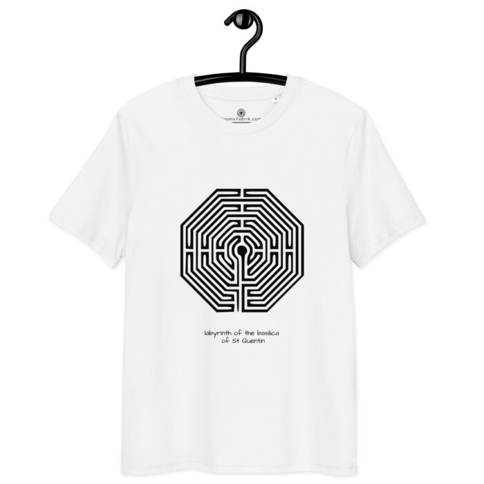 T-shirt Labyrinthe St-Quentin noir – ancrage intérieur