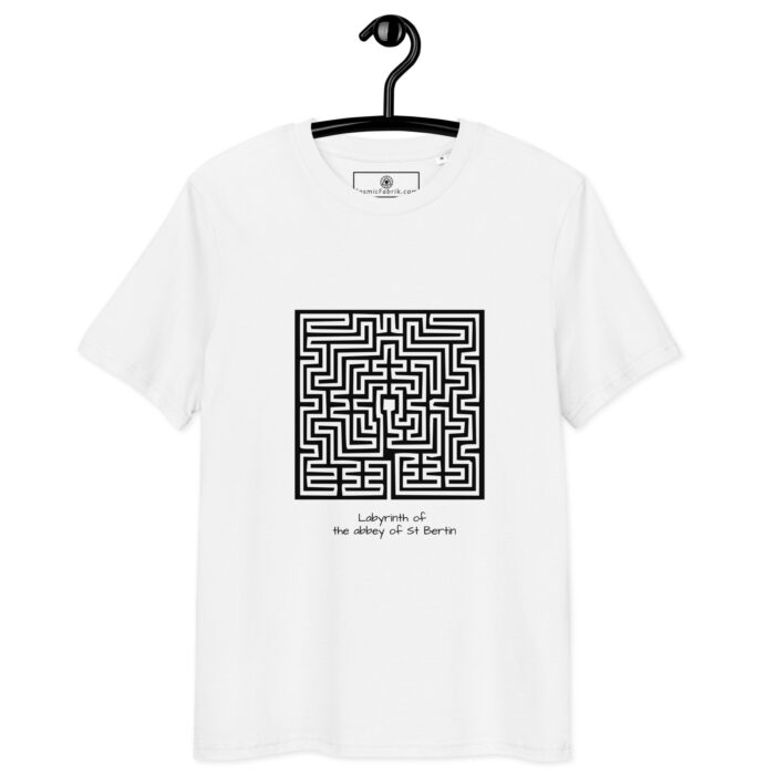 T-shirt Labyrinthe St-Bertin noir – persévérance sacrée