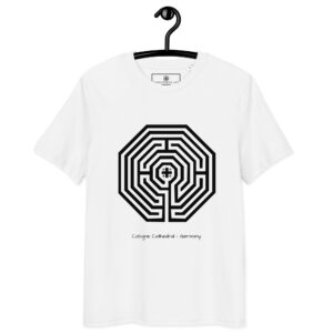 T-shirt Labyrinthe Cologne blanc – lumière intérieure