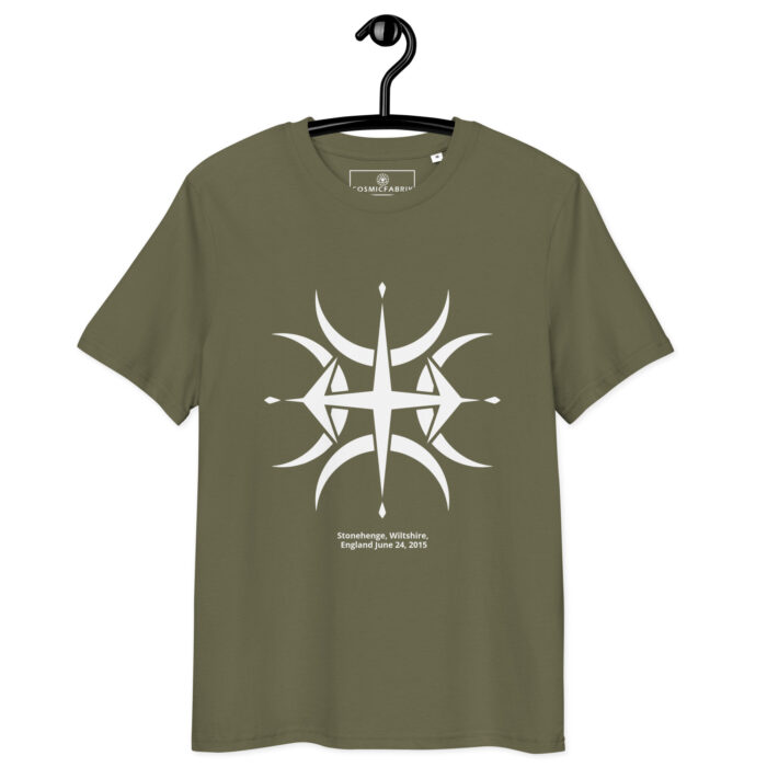 T-shirt crop circle Stonehenge blanc – Étoile d’équilibre – Image 8
