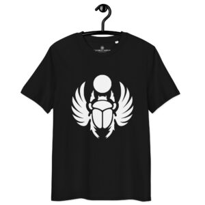 T-shirt Scarabée Égyptien Noir – Éveil solaire et sagesse alchimique